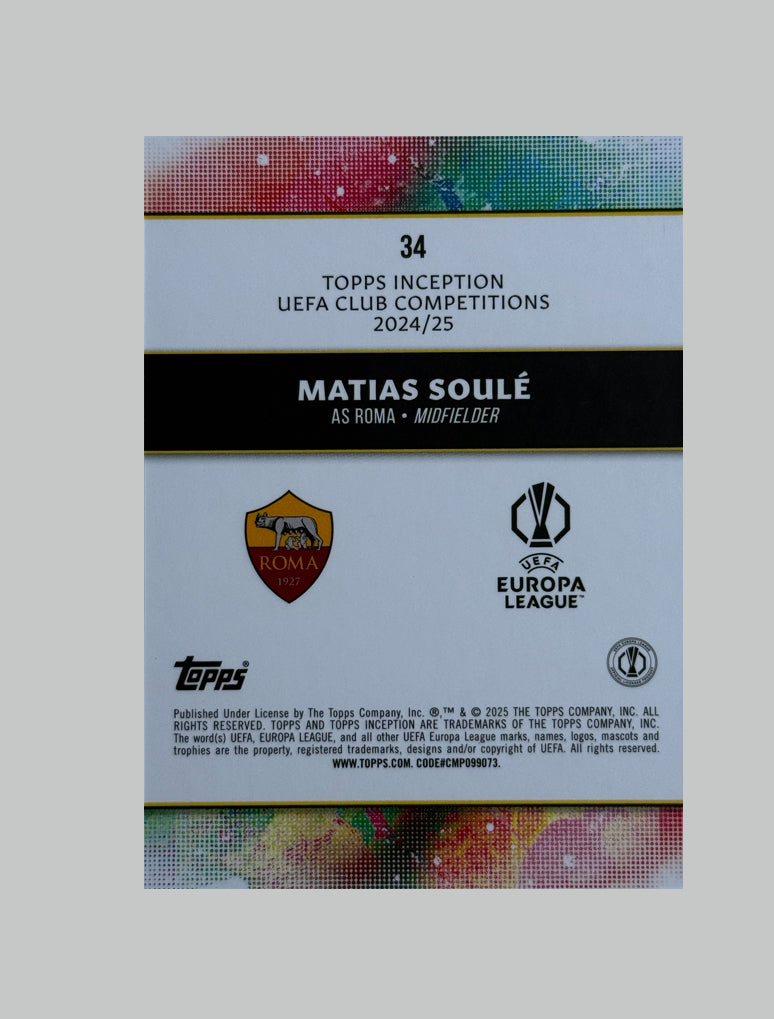 Topps Inception 2024-25 Matias Soule 116/150