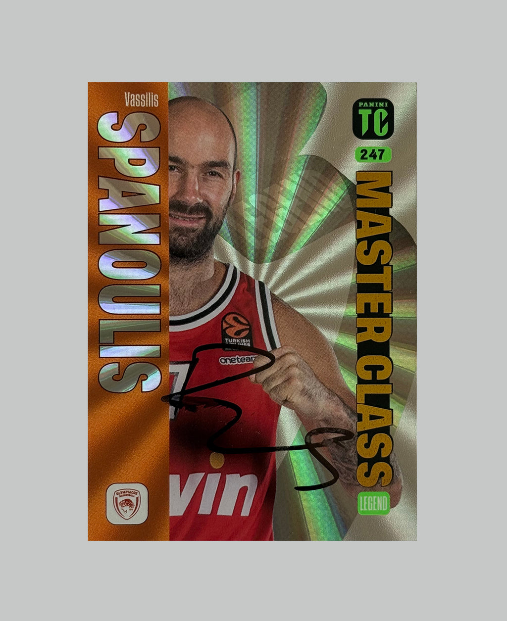 Panini Top Class Euroleague Vassilis Spanoulis On Card Auto