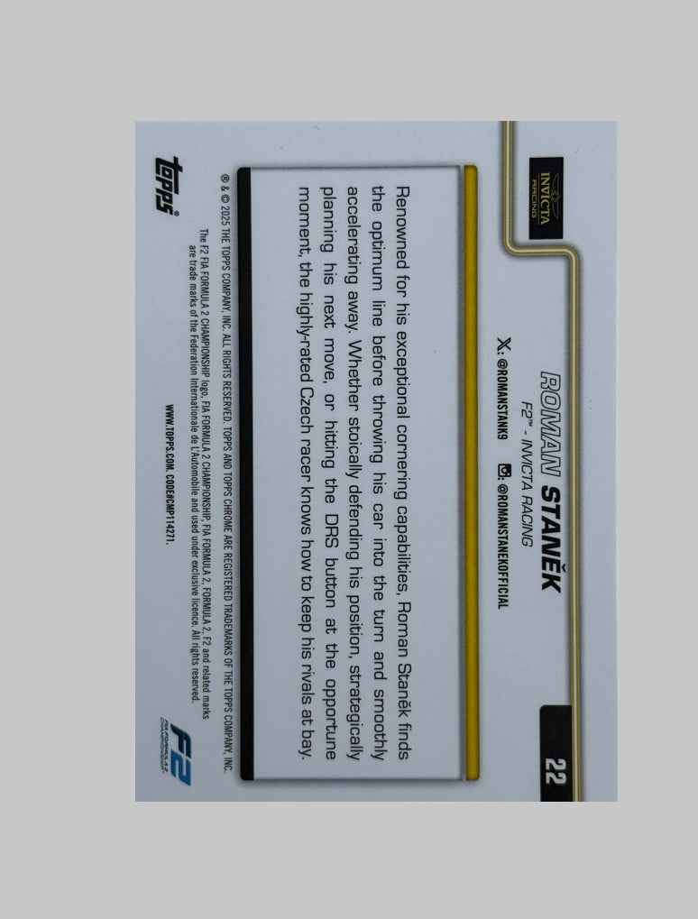 Topps Chrome F1 2025 Roman Stanek 043/150