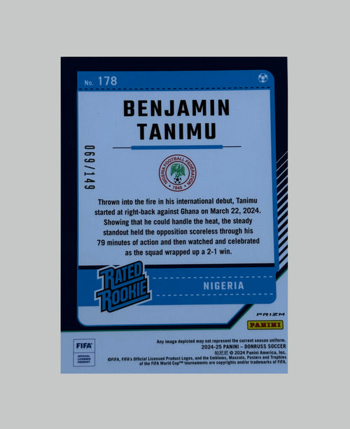 Panini Donruss FIFA 2024-25 Benjamin Tanimu 069/149
