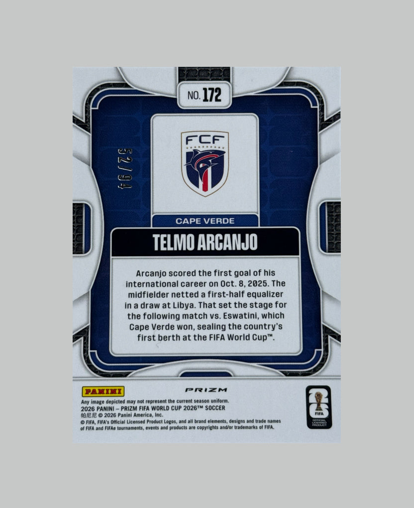 Panini Prizm World Cup 2026 Telmo Arcanjo (RC) 52/94