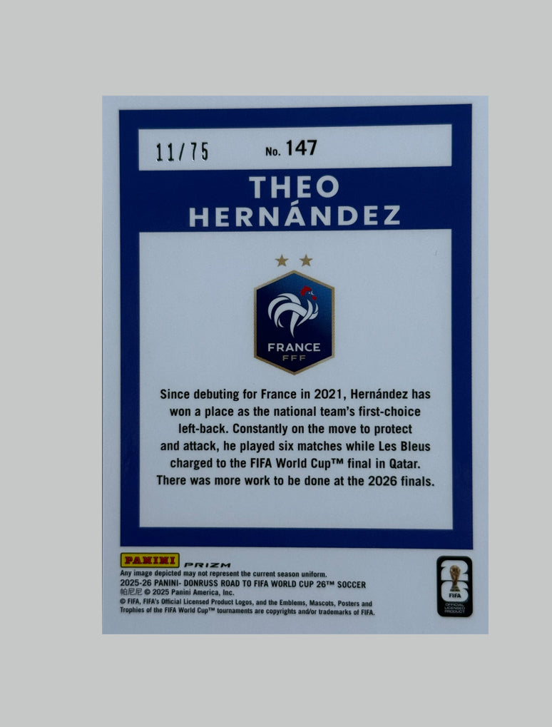 Panini Donruss Road to World Cup 2025-26 Optic Theo Hernandez 11/75