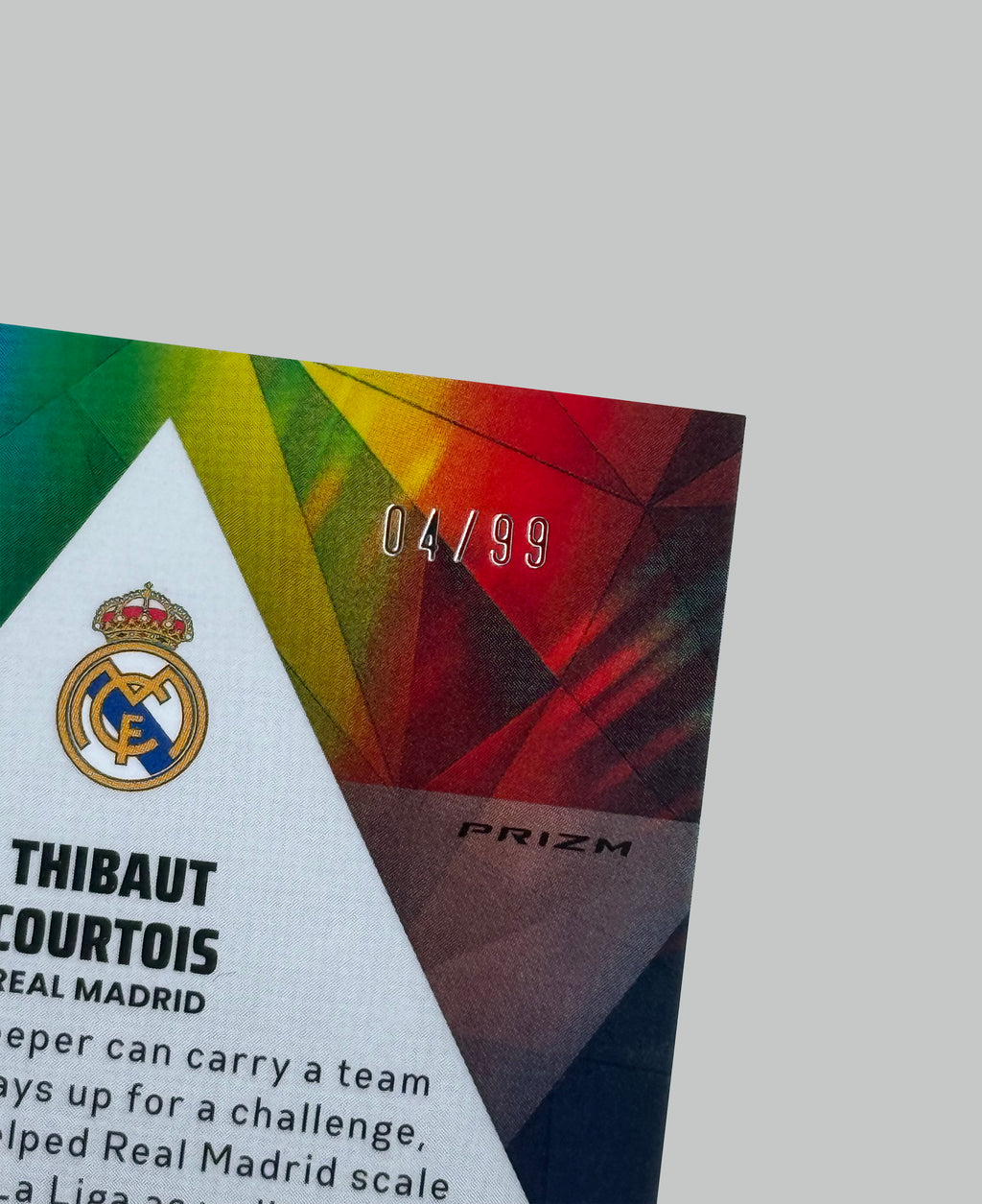 Panini Prizm Club World Cup Thibaut Courtois Prizmatic 04/99