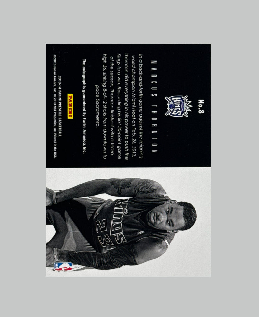 Panini Prestige 2013-14 Marcus Thornton Auto