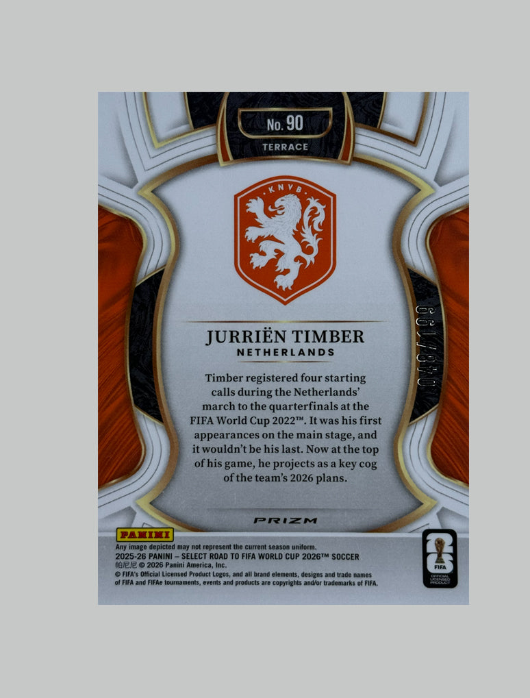 Panini Select Road To World Cup 2026 Jurrien Timber 048/199