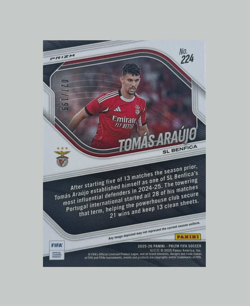 Panini Prizm FIFA 2025-26 Tomas Araujo 027/199
