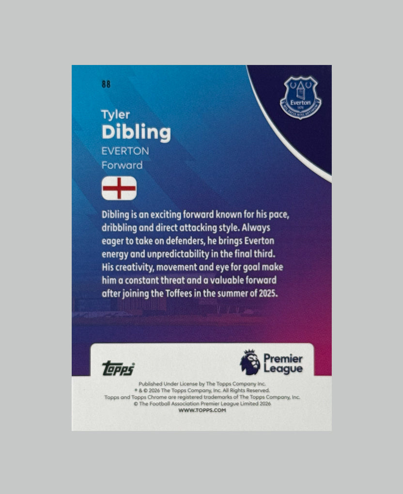 Topps Chrome Premier League 2026 Tyler Dibling 162/299