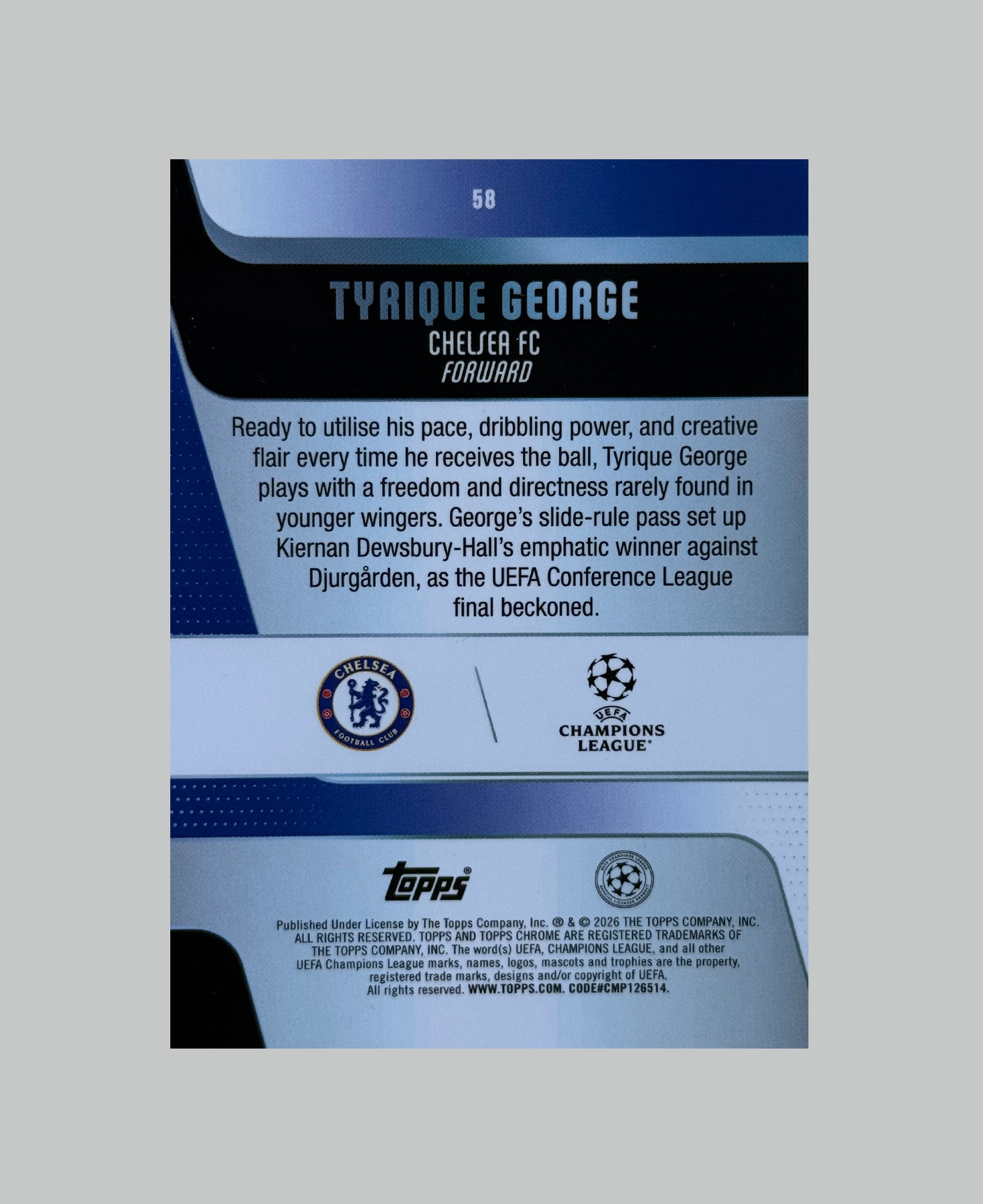 Topps Chrome UCC 2025-26 Tyrique George