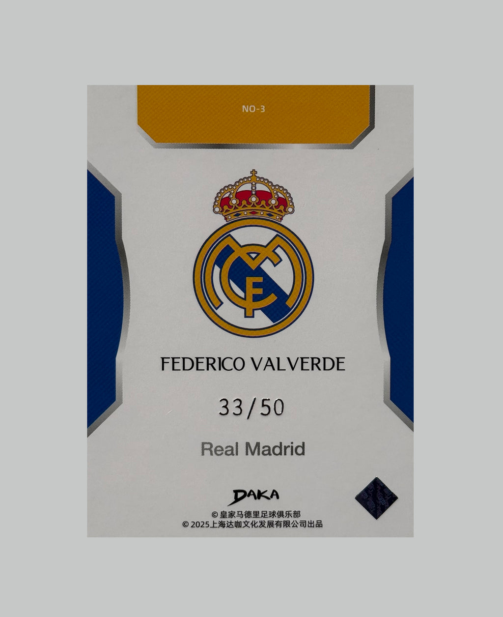DAKA Europe Card Show Federico Valverde 33/50