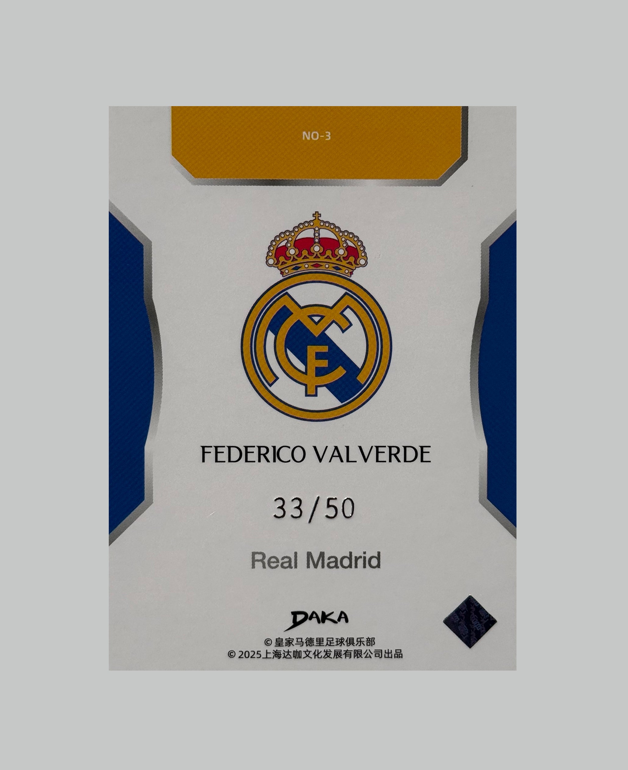 DAKA Europe Card Show Federico Valverde 33/50