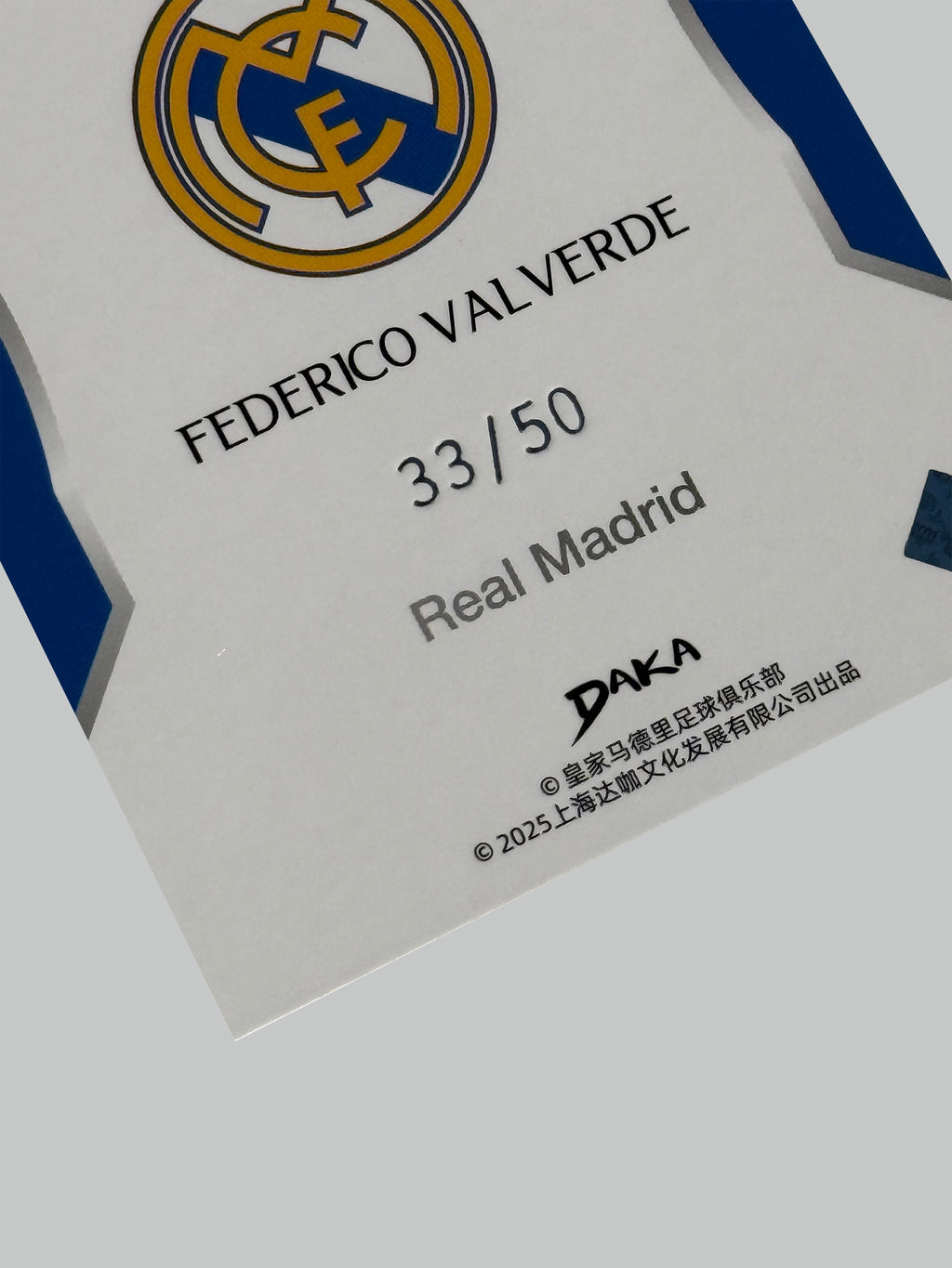DAKA Europe Card Show Federico Valverde 33/50