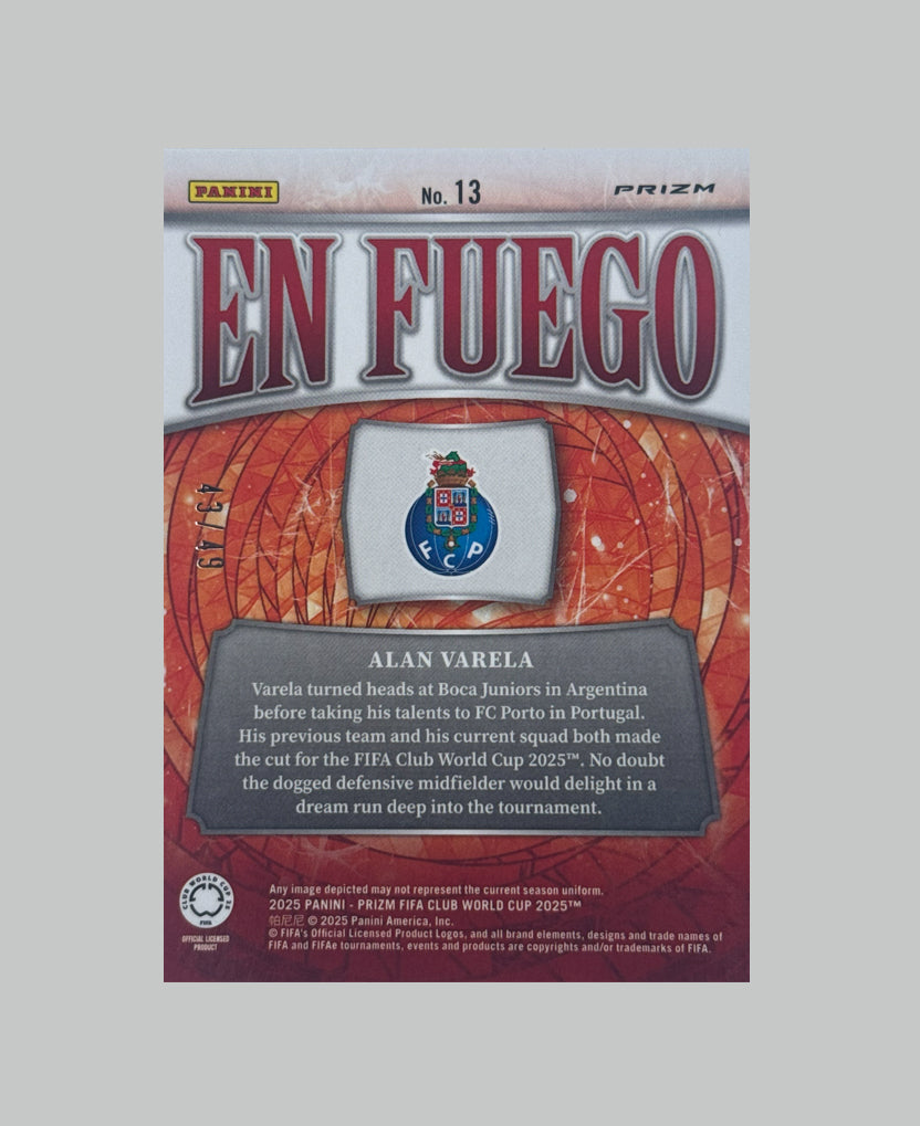 Panini Prizm Club World Cup Alan Varela En Fuego 43/49