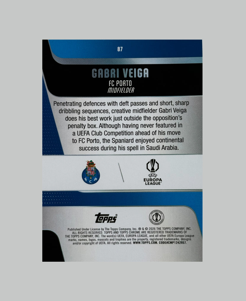 Topps Chrome UCC 2025-26 Gabri Veiga 101/150