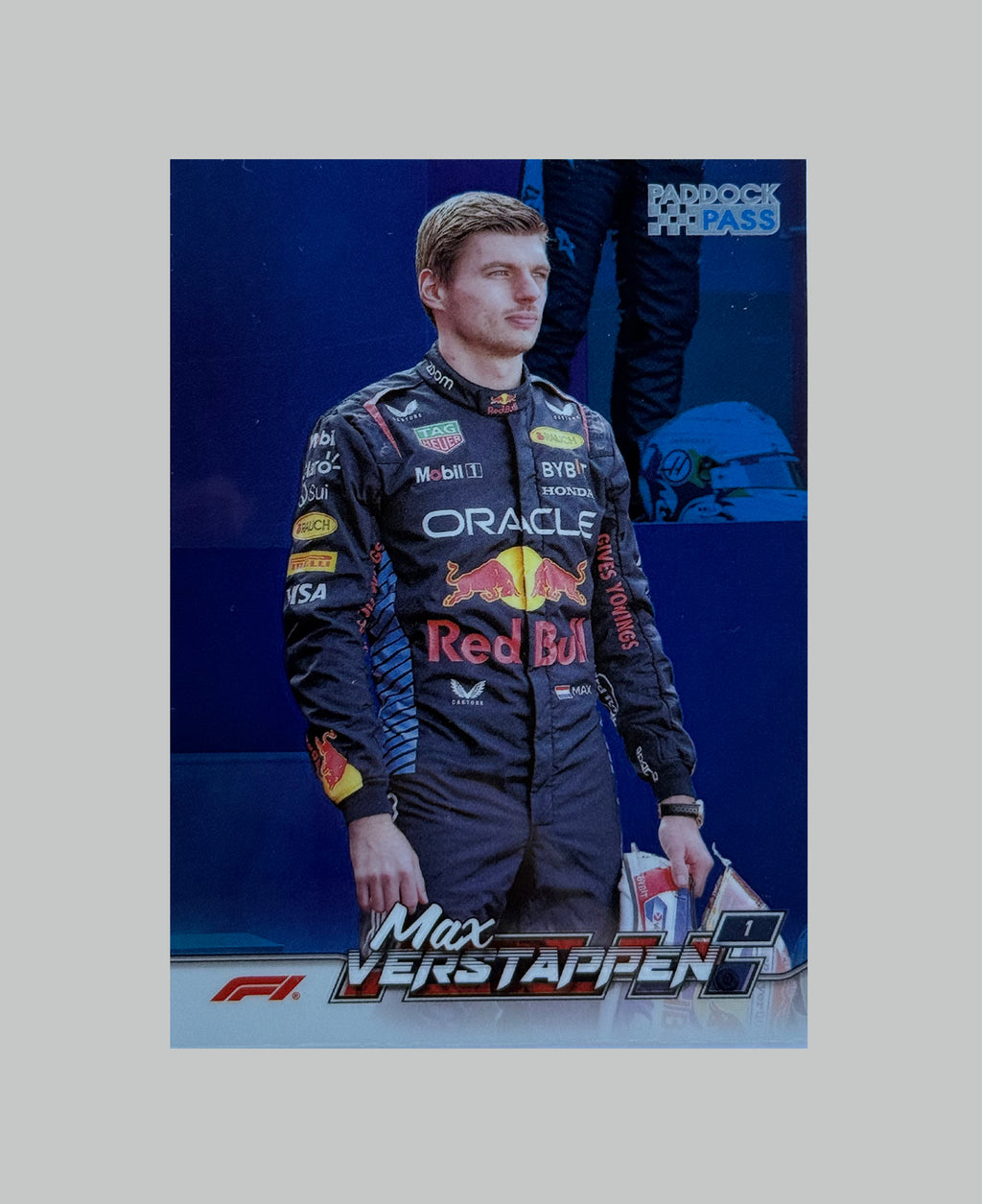 Topps Paddock Pass 2024 Max Verstappen Blue Refractor
