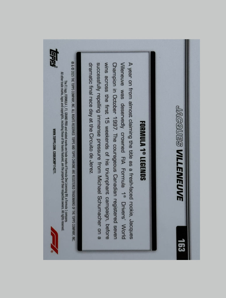 Topps Chrome F1 2025 Jacques Villeneuve 052/299