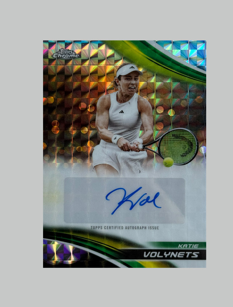 Topps Chrome Tennis 2025 Katie Volynets Geometric Refractor Auto