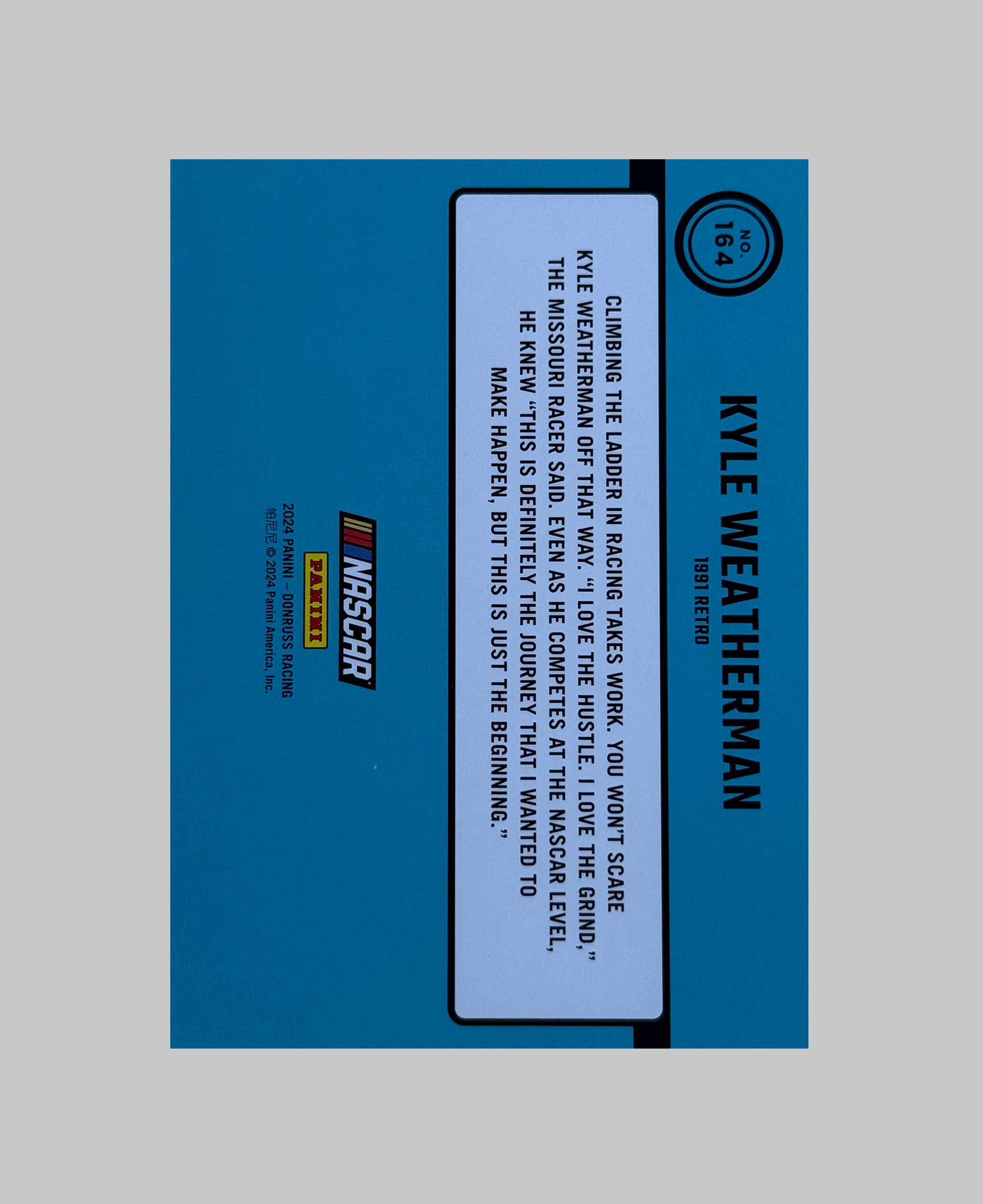 Panini Donruss NASCAR Kyle Weatherman 164/199