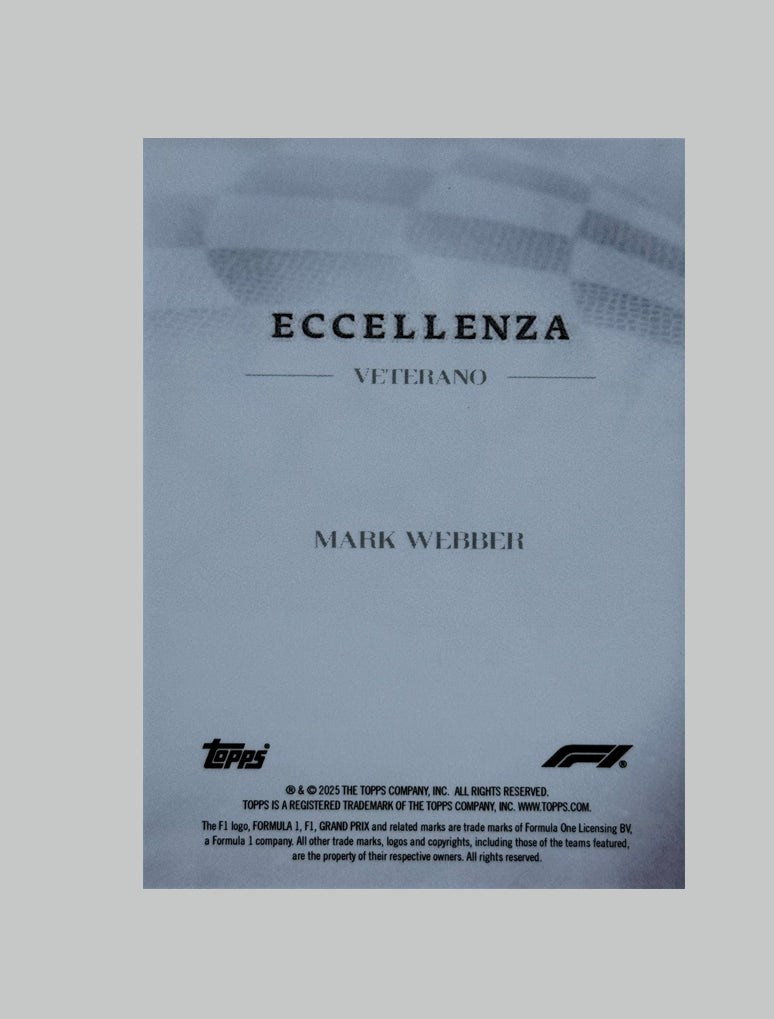 Topps F1 Ecellenza 2025 Mark Webber