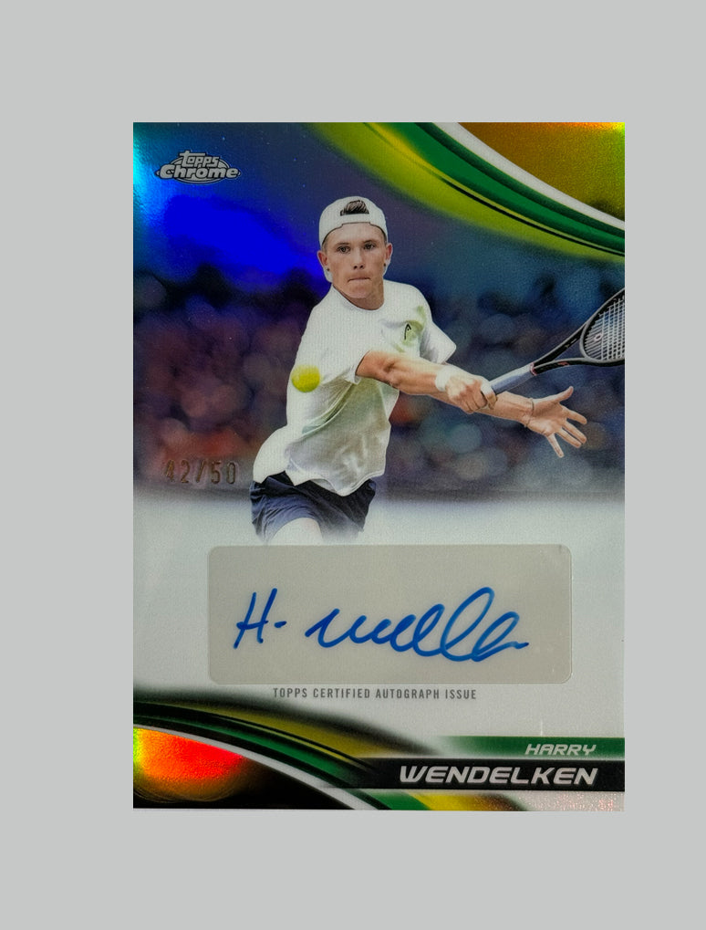 Topps Chrome Tennis 2025 Harry Wendelken 42/50 Auto