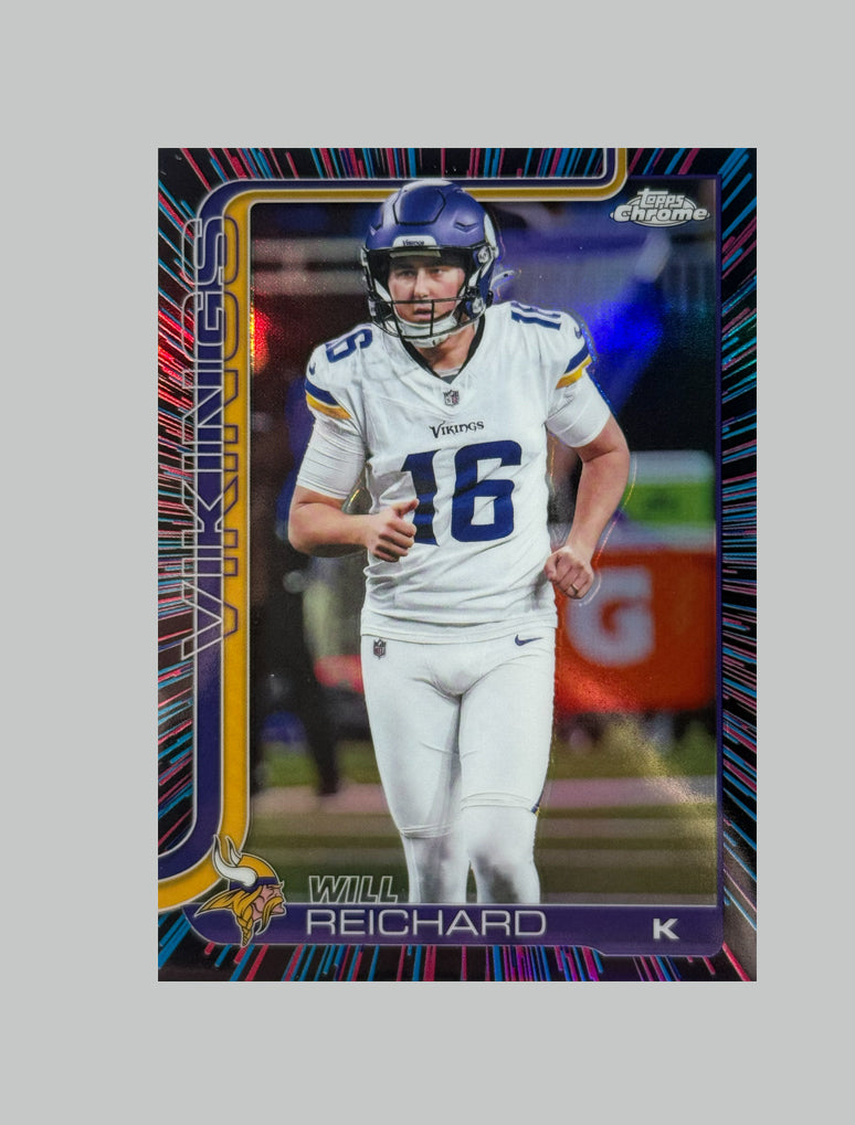 Topps Chrome NFL 2025 Will Reichard Neon Pulse