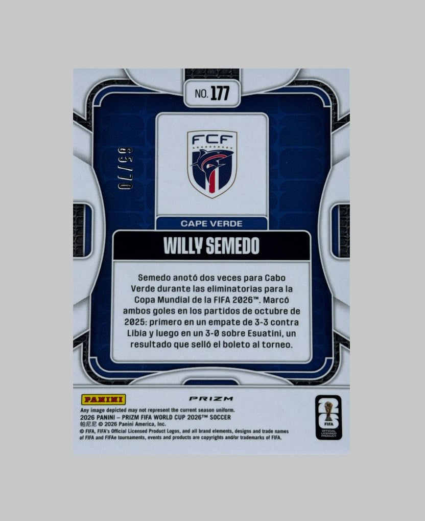 Panini Prizm World Cup 2026 Willy Semedo (RC) 65/70