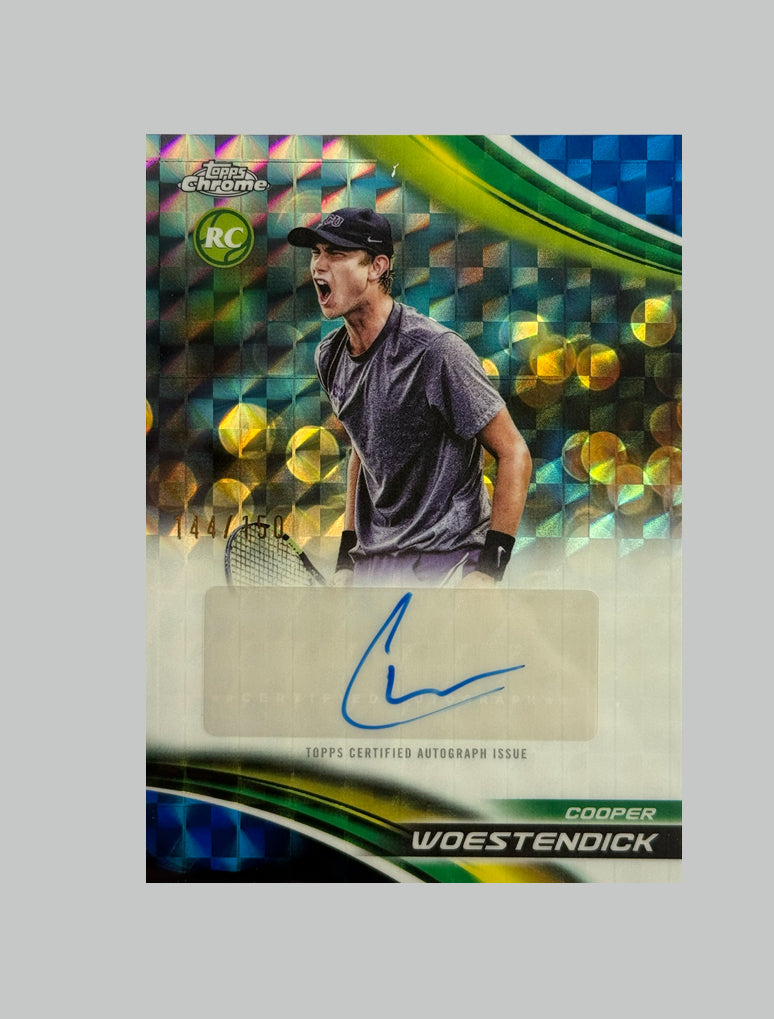 Topps Chrome Tennis 2025 Cooper Woestendick (RC) 144/150 Auto