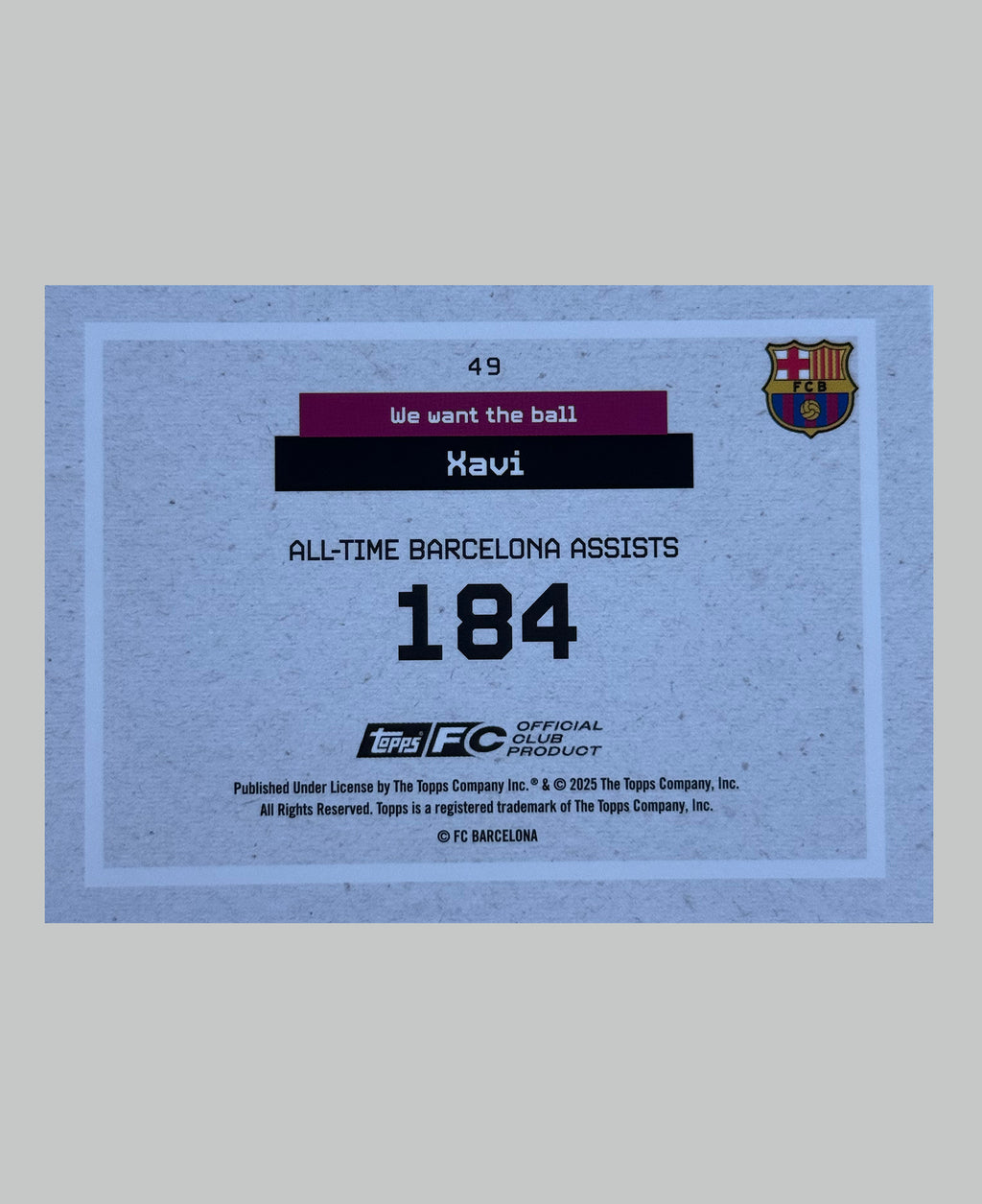 Topps Barcelona Team Set Xavi