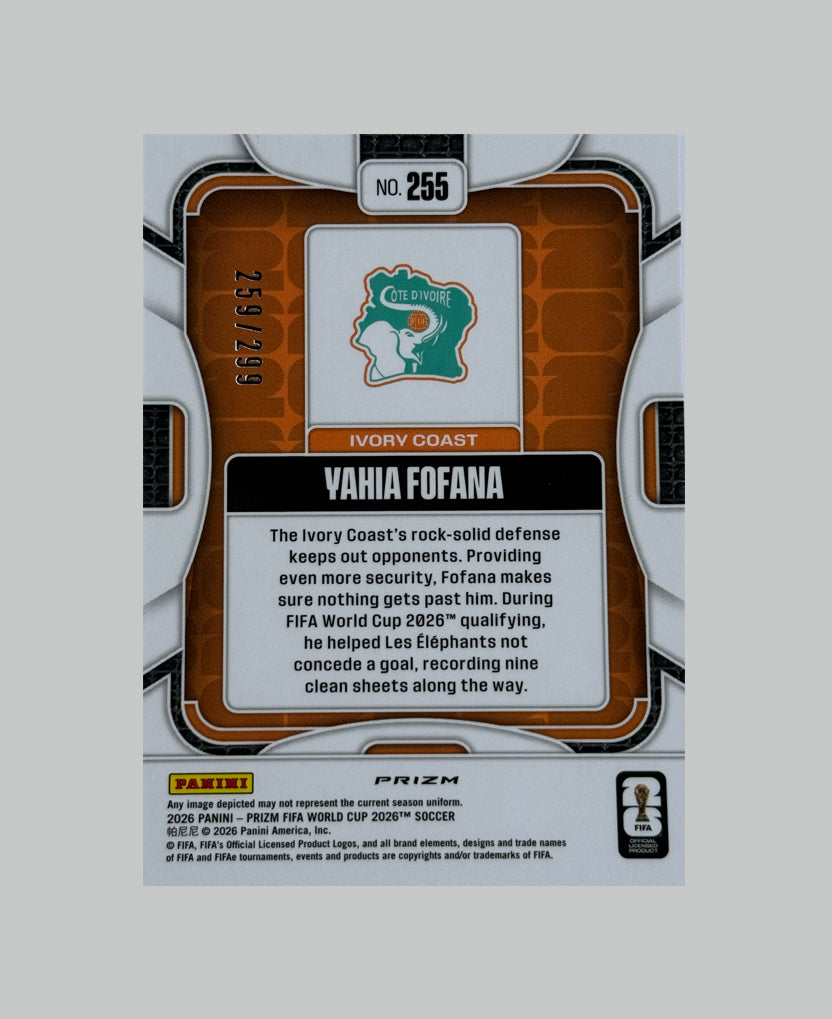 Panini Prizm World Cup 2026 Yahia Fofana (RC) 259/299
