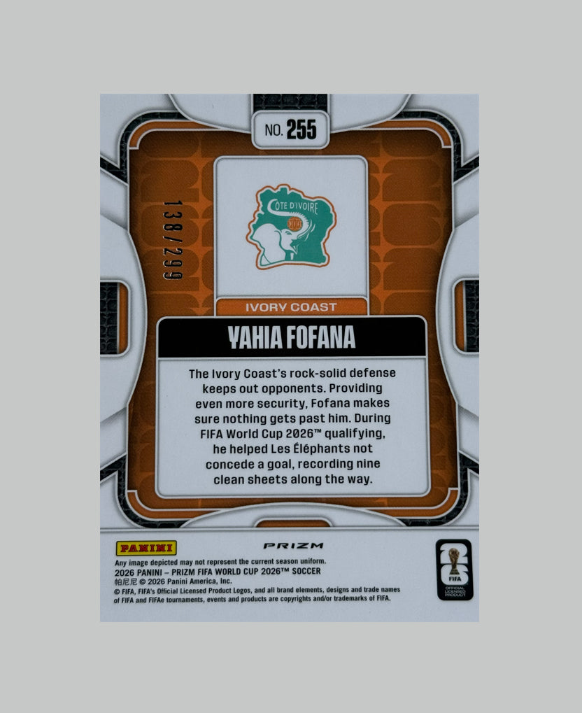 Panini Prizm World Cup 2026 Yahia Fofana (RC) 138/299
