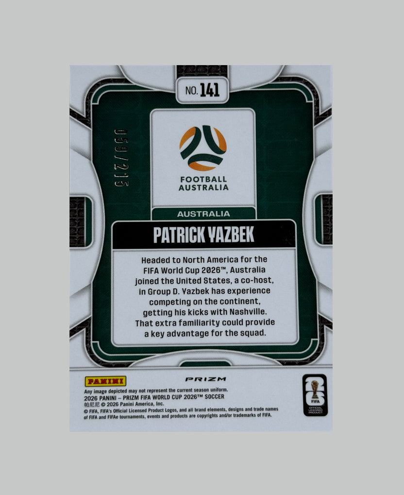 Panini Prizm World Cup 2026 Patrick Yazbek (RC) 059/215