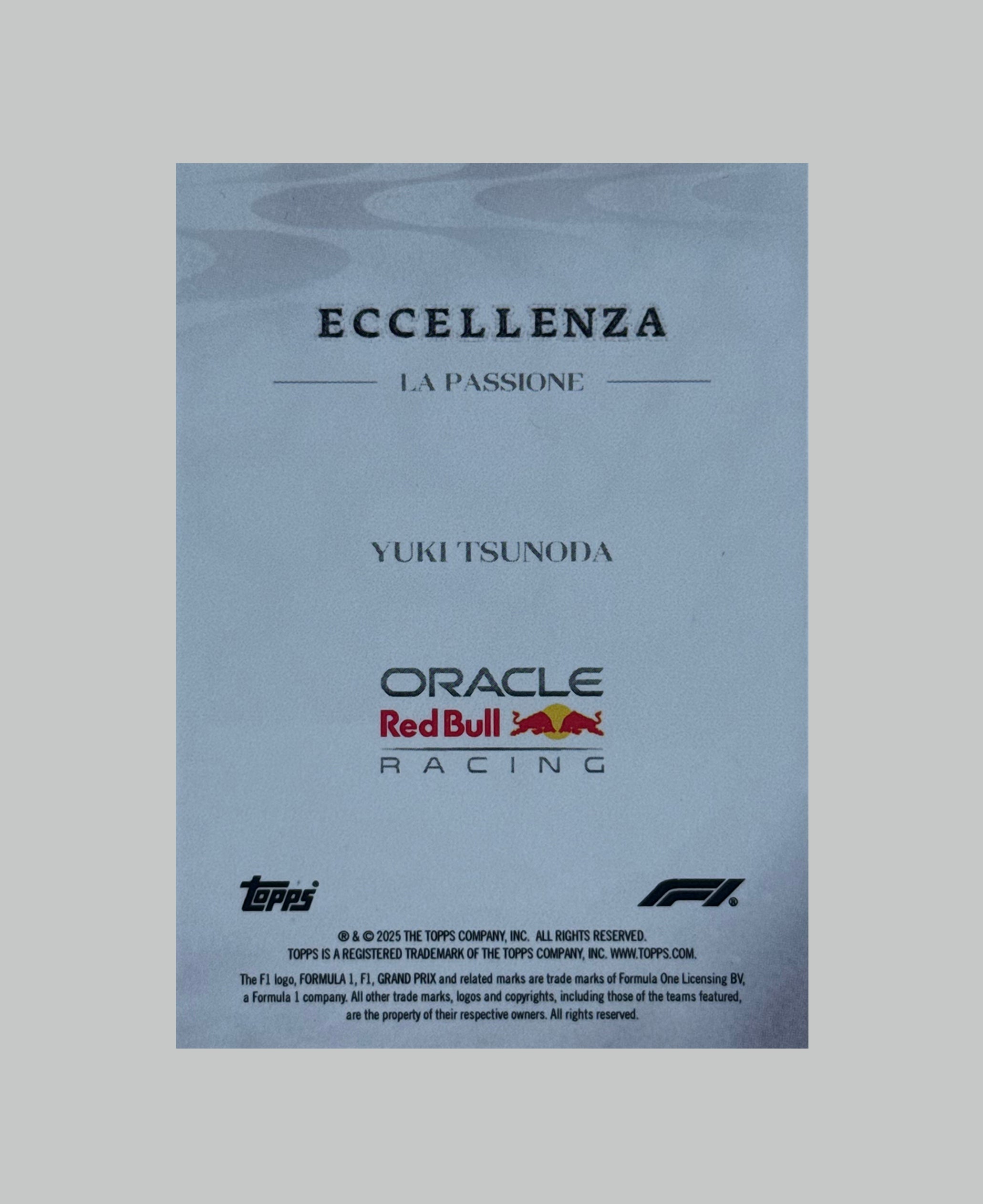 Topps F1 Ecellenza 2025 Yuki Tsunoda