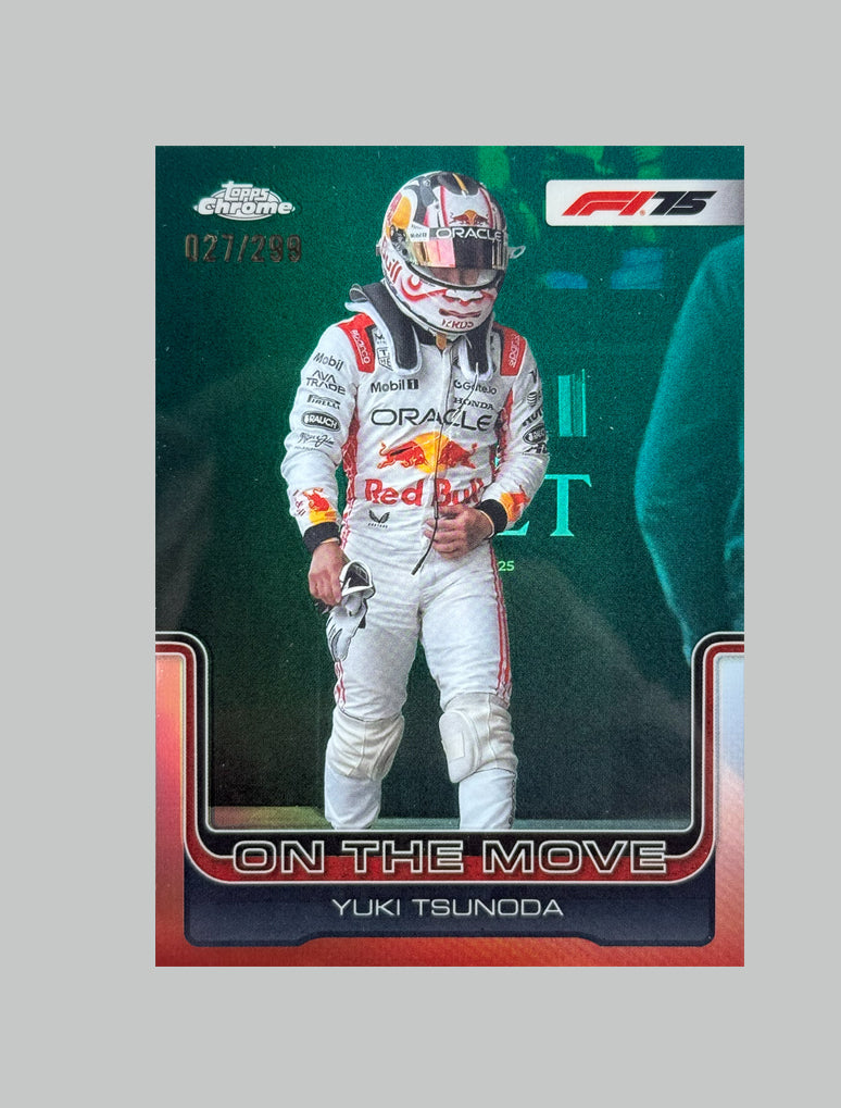 Topps Chrome F1 2025 Yuki Tsunoda On The Move 027/299