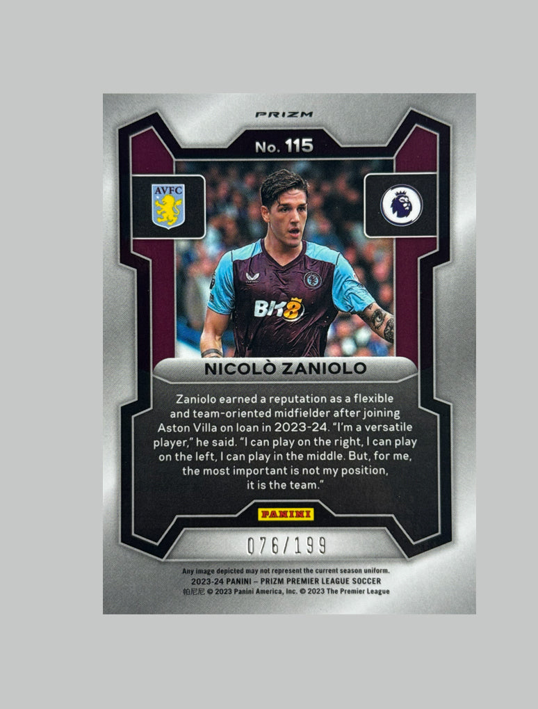Panini Prizm Premier League 2023-24 Nicolo Zaniolo 076/199